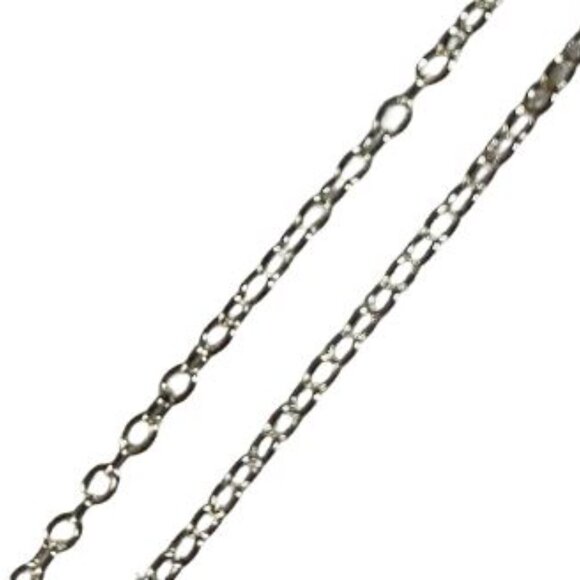 Handcrafted Multifaceted Simulated Sapphire With Silver Plated Chain - Picture 7 of 10